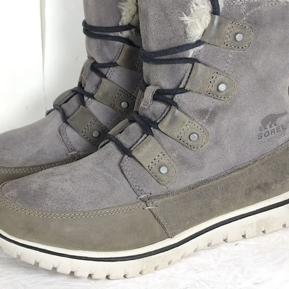 Sorel Women's Cosy Joan US7,5 Quarry Suede Waterproof Faux Fur Lined Snow Boot